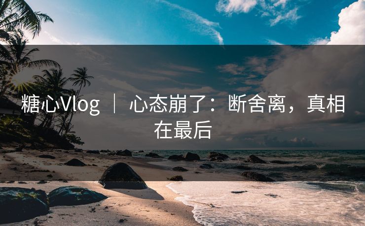 糖心Vlog ｜ 心态崩了：断舍离，真相在最后