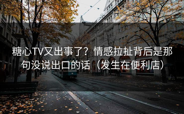 糖心TV又出事了？情感拉扯背后是那句没说出口的话（发生在便利店）